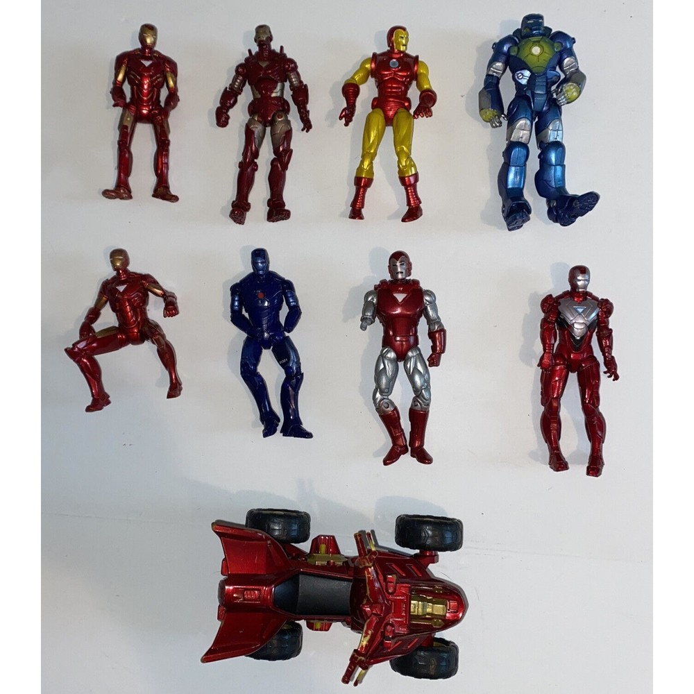 2010 Marvel Universe Iron-Man 2 Deep Dive Blue Armor Suit 3.75 Lot Classic Mark
